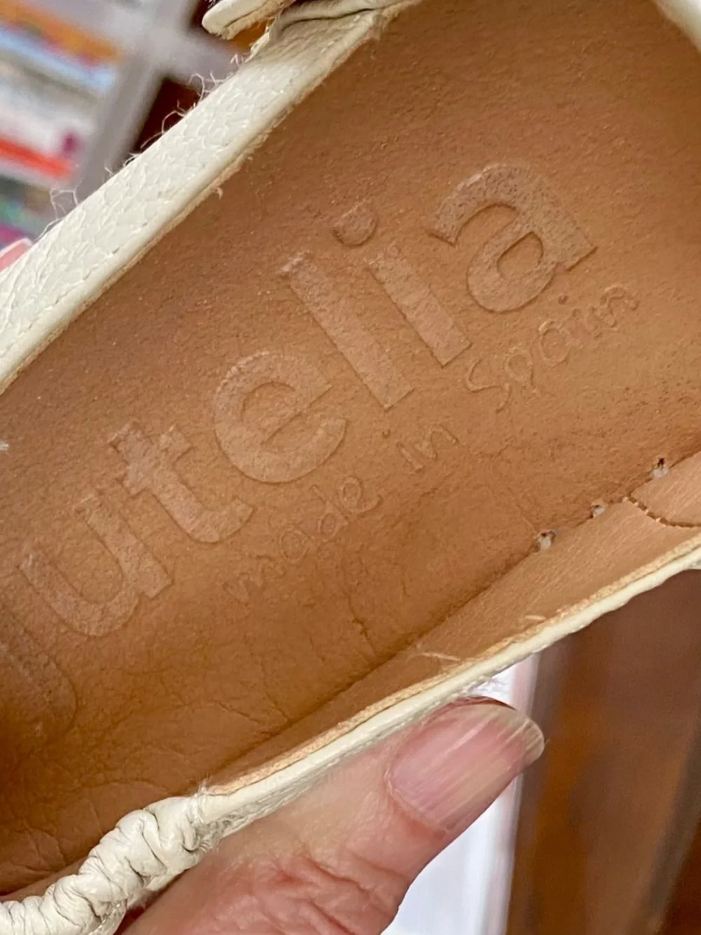 Women’s cream leather espadrille mary janes - Picture 5 of 9